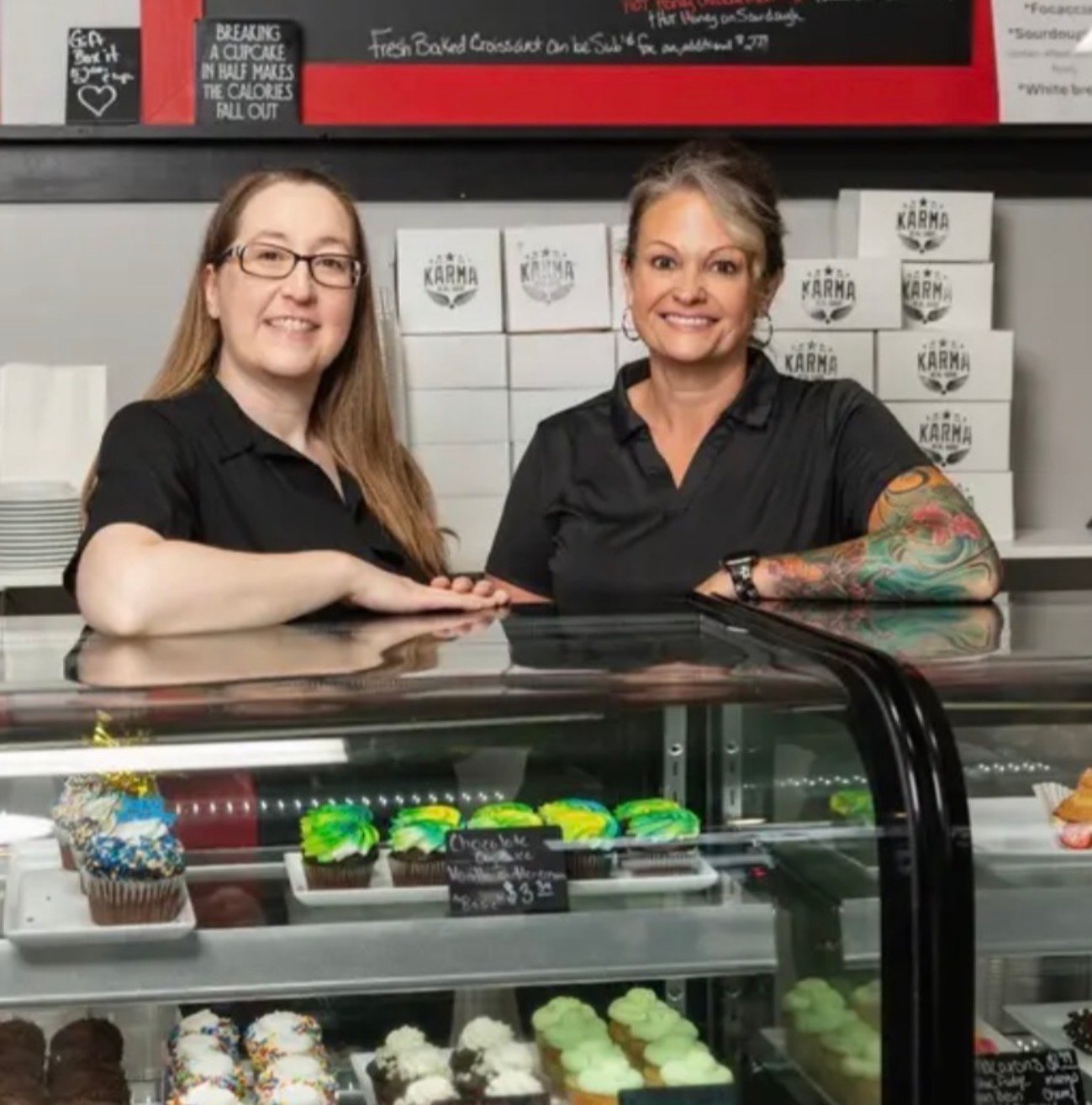 Megan and Renee at Karma Bakery and Deli